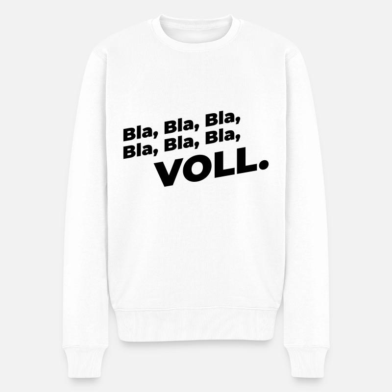 Voll - Männer Premium Bio Pullover - Weiß