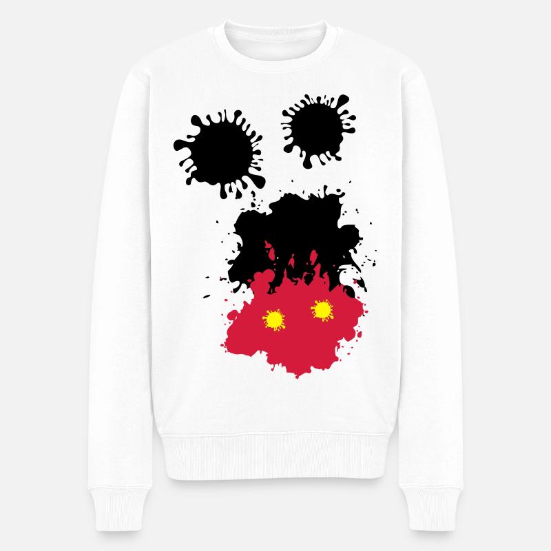 Maus-Spots - Männer Premium Bio Pullover - Weiß