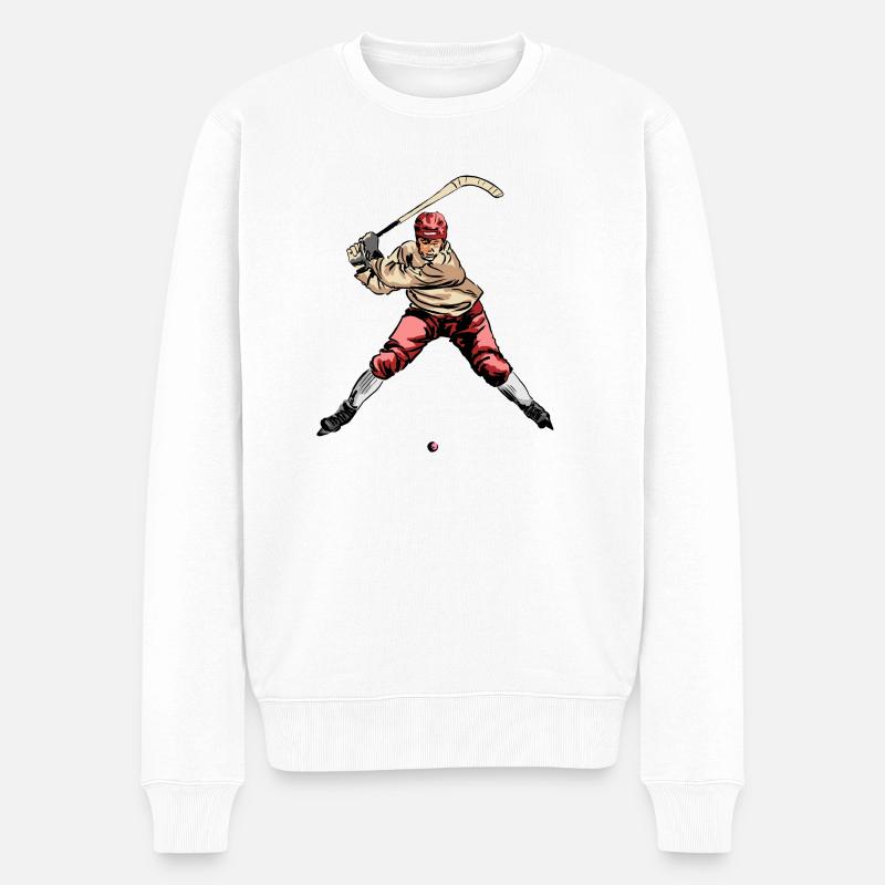 Bandy - Männer Premium Bio Pullover - Weiß