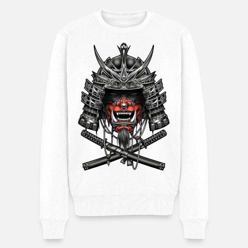 Samouraïs, combattants - Pull Premium bio Homme - blanc
