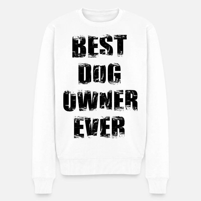 Bester Hundehalter aller Zeiten - Männer Premium Bio Pullover - Weiß