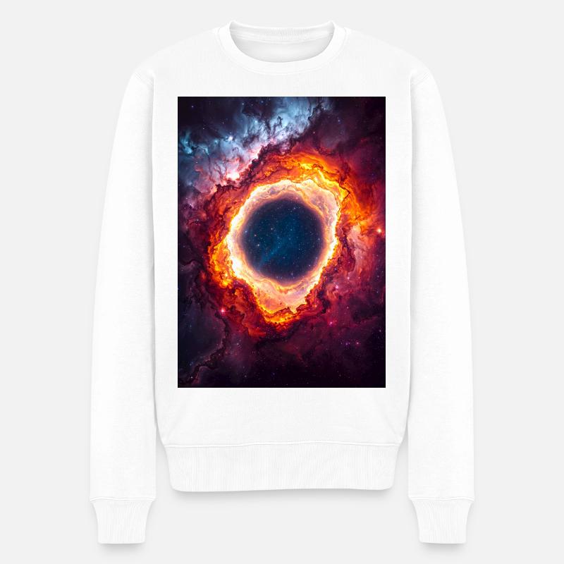 Anneau Céleste Nébuleuse Lueur - Pull Premium bio Homme - blanc