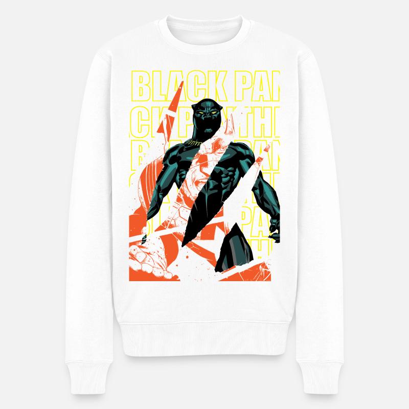 Super-héros des Avengers Black Panther - Pull Premium bio Homme - blanc