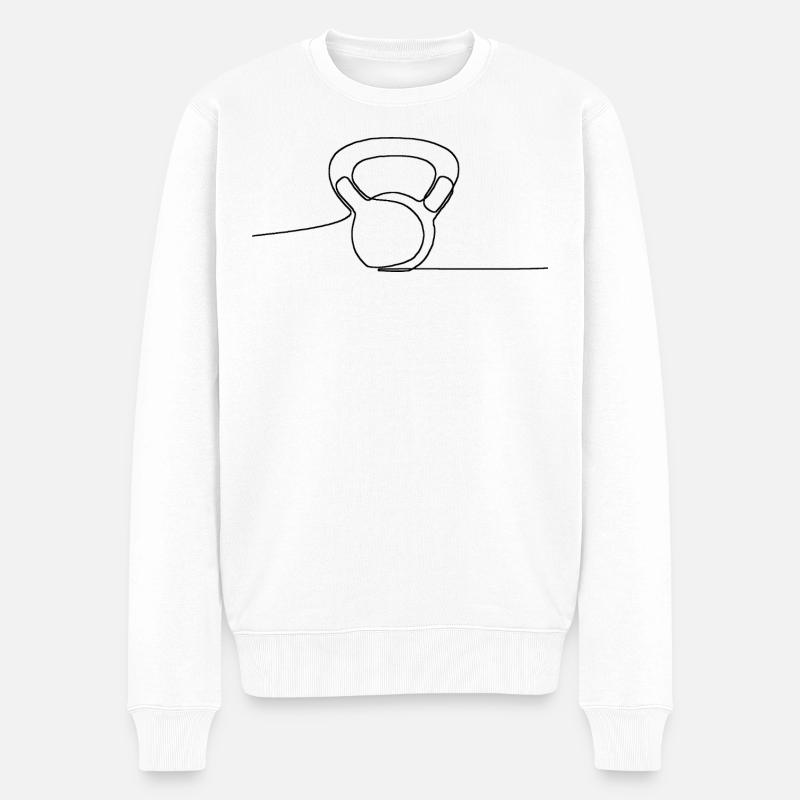 Stärke wird verdient - Männer Premium Bio Pullover - Weiß