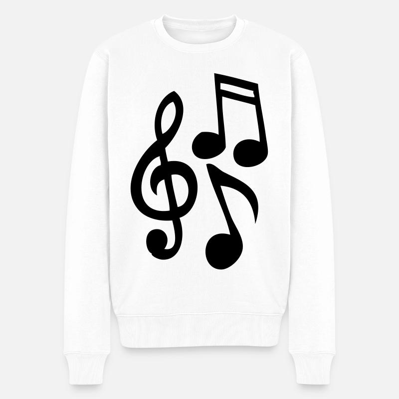 Partition de musique - Pull Premium bio Homme - blanc