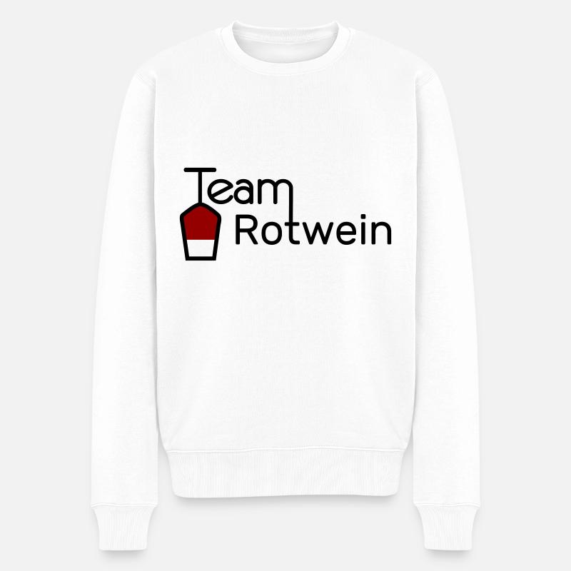 Team Rotwein - Männer Premium Bio Pullover - Weiß