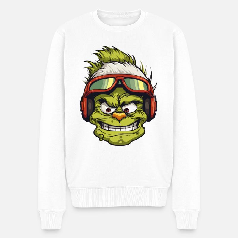 Gnom Flieger Wintersport - Männer Premium Bio Pullover - Weiß