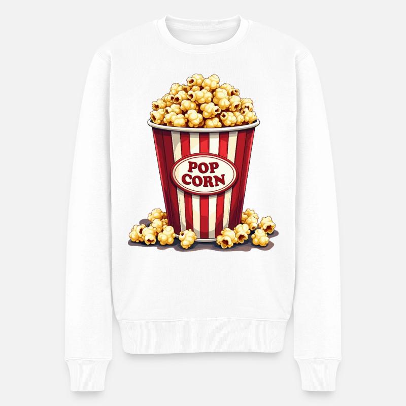 Maïs soufflé - Carnaval Fun - Pull Premium bio Homme - blanc