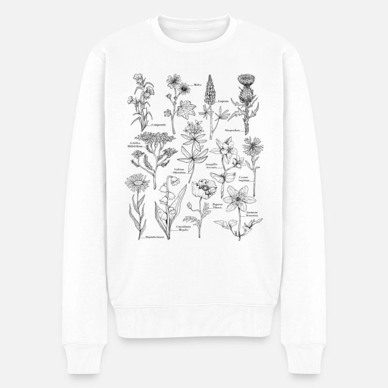 Fleurs fleurs sauvages fleurs sauvages - Pull Premium bio Homme - blanc