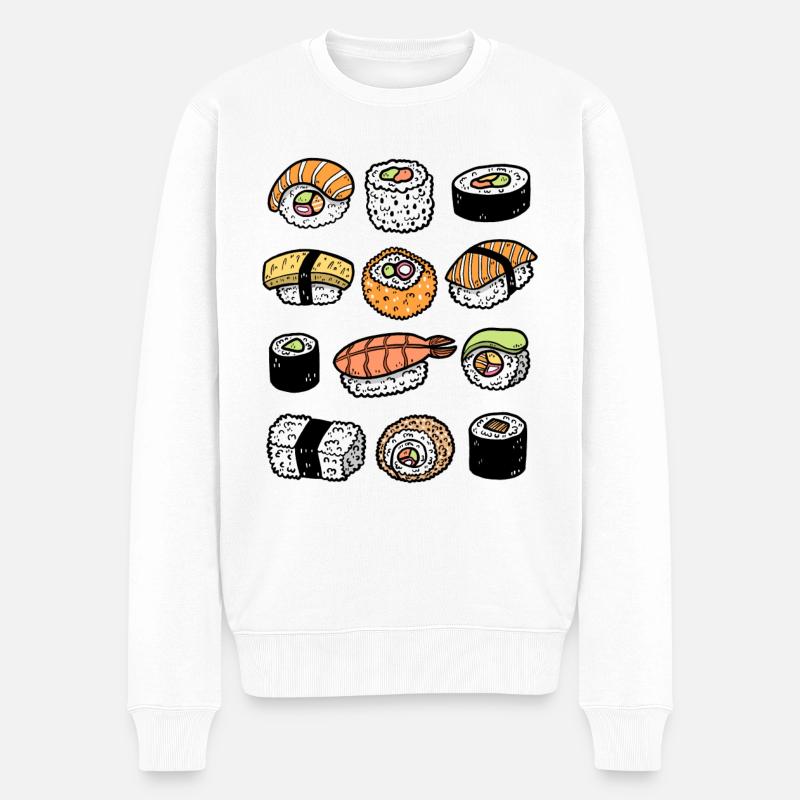 Sushi - Pull Premium bio Homme - blanc