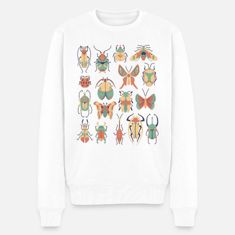 Insectes coléoptères animaux rampants - Pull Premium bio Homme - blanc