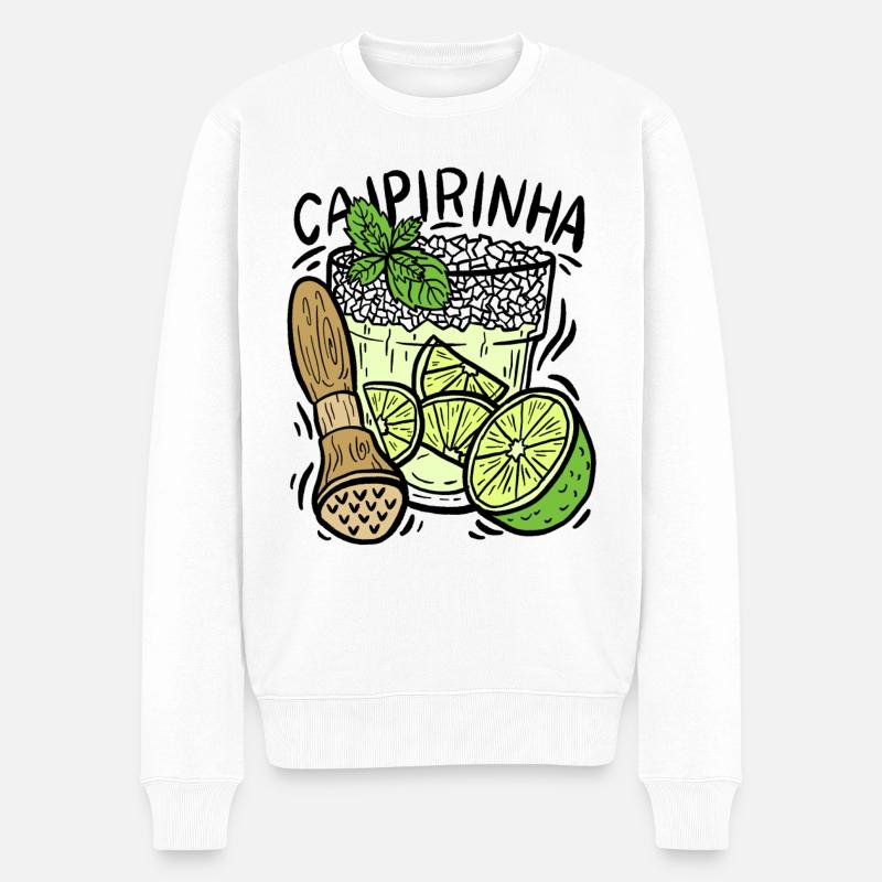 Cocktail caipirinha - Pull Premium bio Homme - blanc