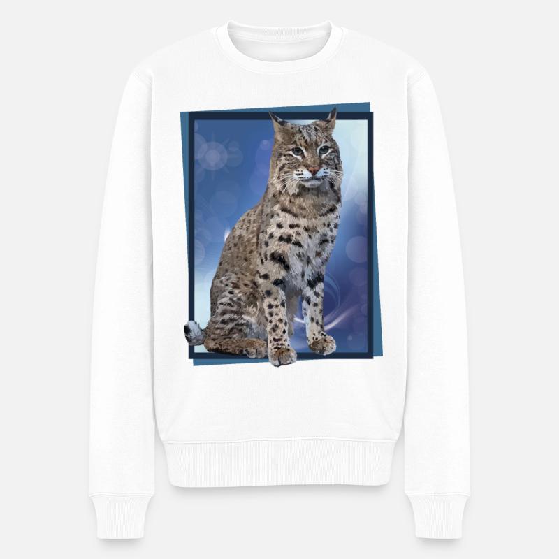 Luchs - Männer Premium Bio Pullover - Weiß