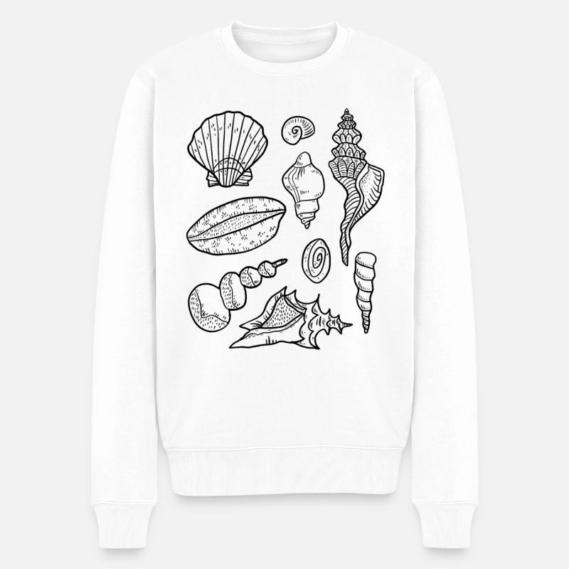 Moules - Pull Premium bio Homme - blanc