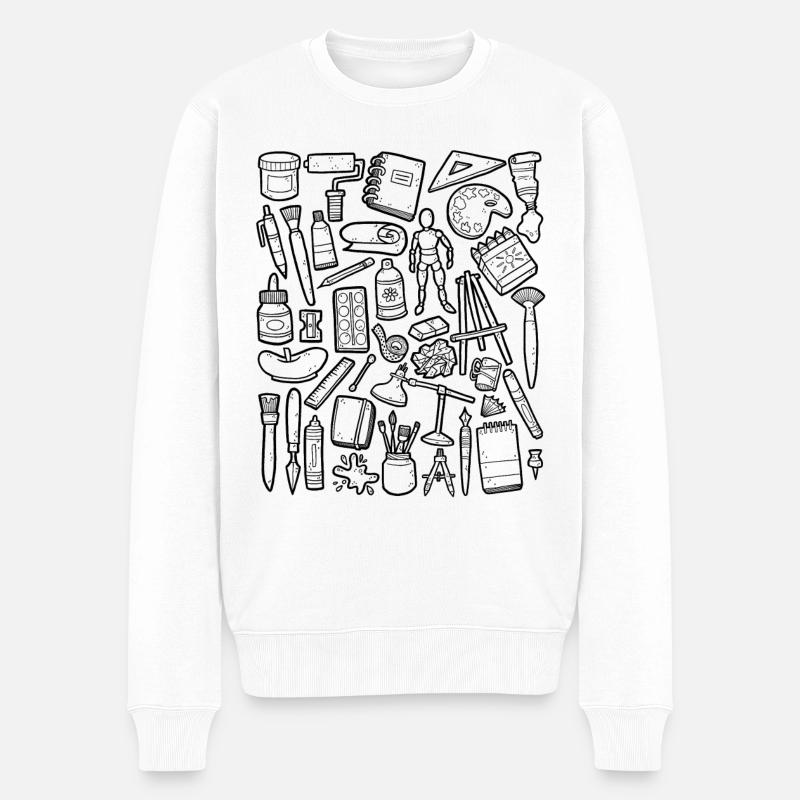 Art et créativité - Pull Premium bio Homme - blanc