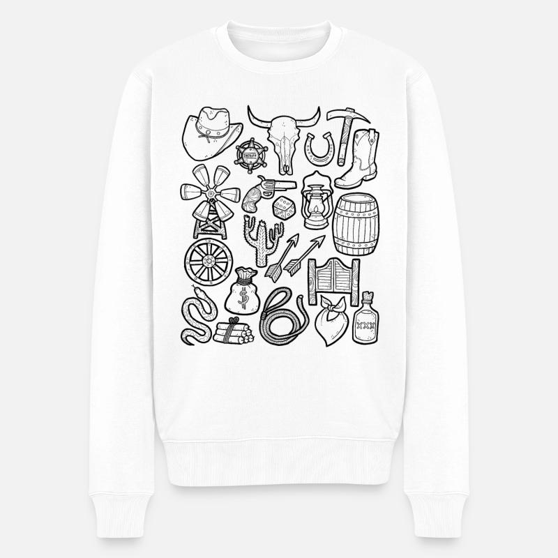 Far West - Pull Premium bio Homme - blanc