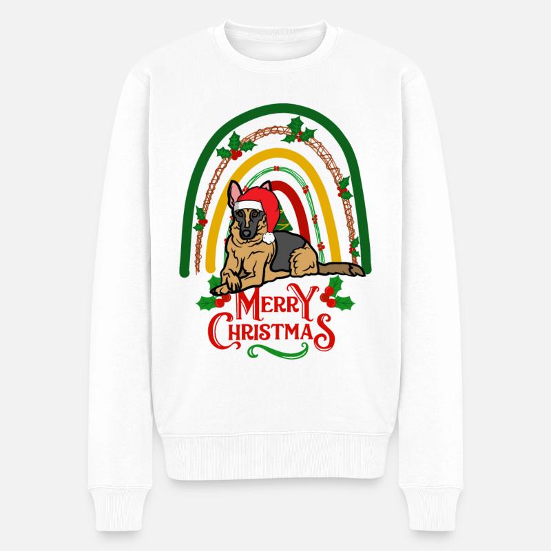 Berger allemand de Noël - Pull Premium bio Homme - blanc