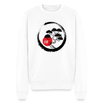 Japon Bonsaï Arbre Zen Japonais - Pull Premium bio Homme - blanc - Devant - Thijin (182cm)