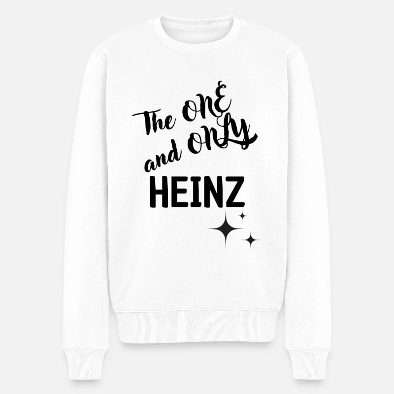 The ONE and ONLY Heinz - Männer Premium Bio Pullover - Weiß