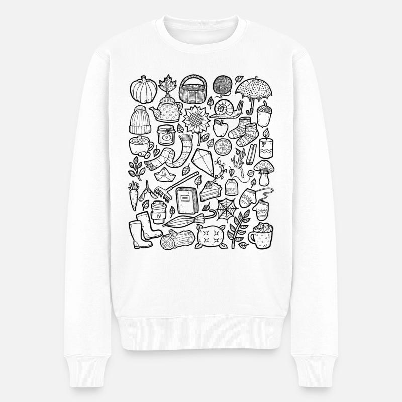 Automne - Pull Premium bio Homme - blanc