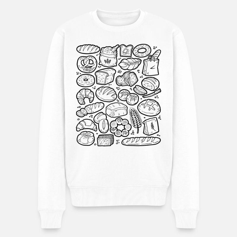Cuisson du pain - Pull Premium bio Homme - blanc