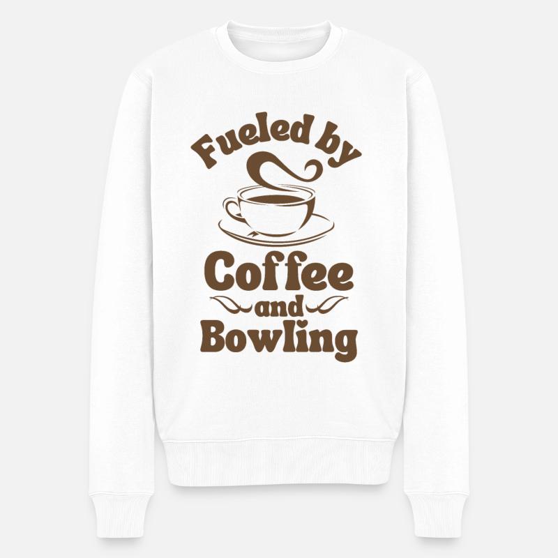 Amateur de café Bowling - Pull Premium bio Homme - blanc