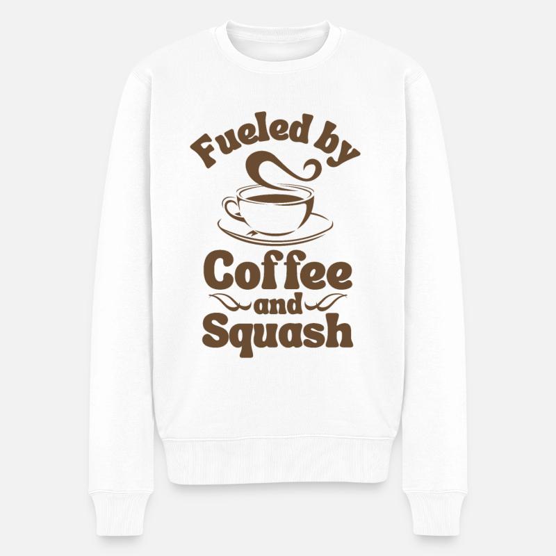 Kaffeekürbis-Liebhaber - Männer Premium Bio Pullover - Weiß