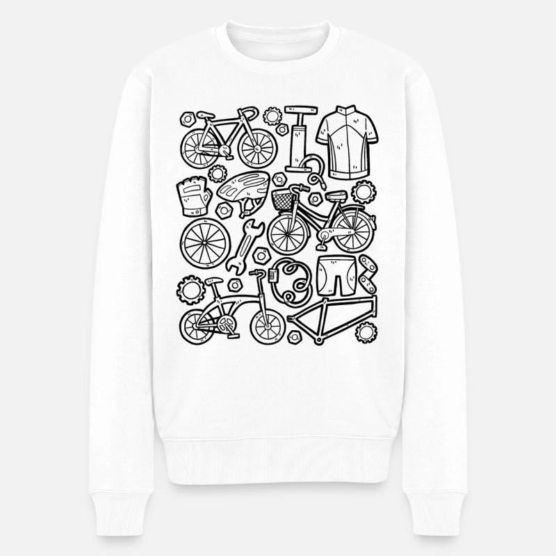 Bicyclette - Pull Premium bio Homme - blanc