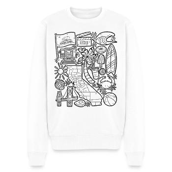 Californie - Pull Premium bio Homme - blanc - Devant - Thijin (182cm)