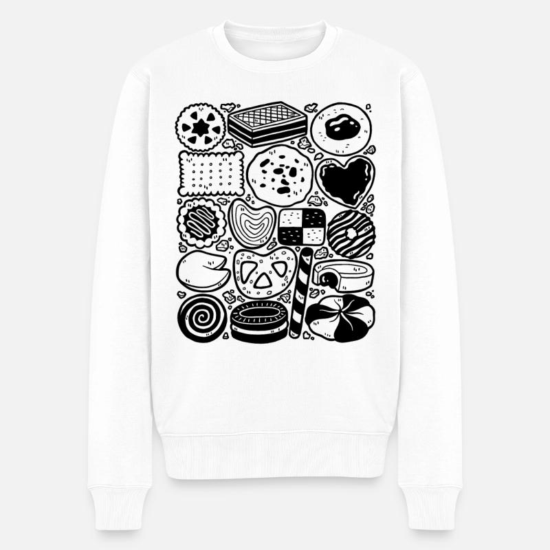 Biscuits et biscuits - Pull Premium bio Homme - blanc