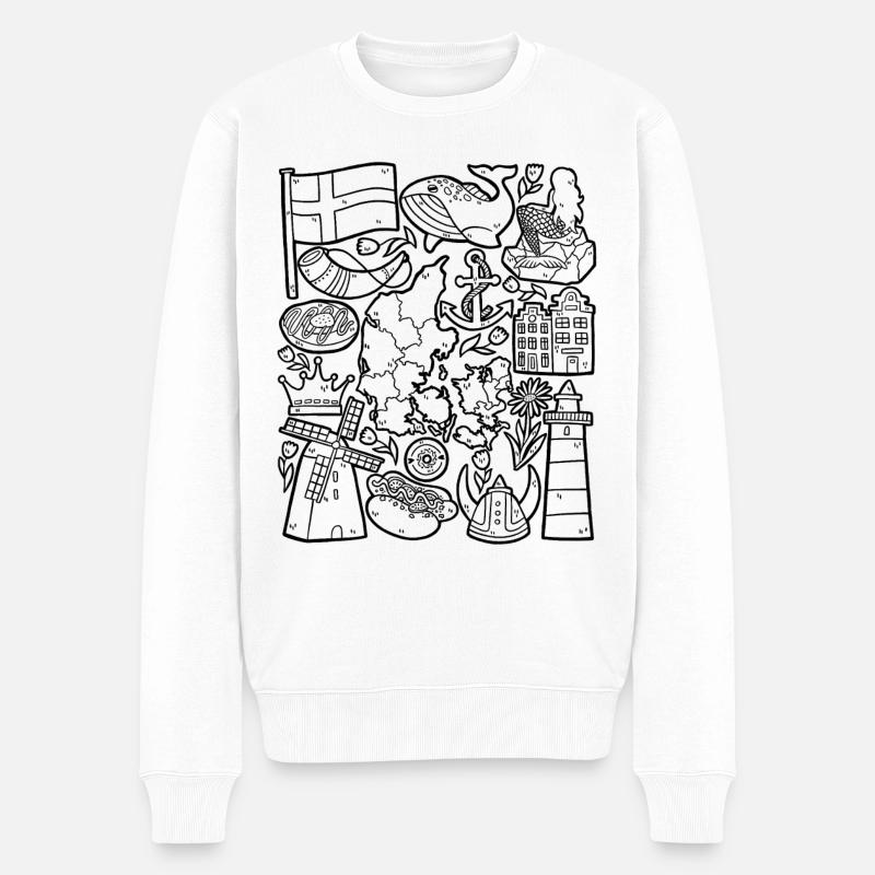 Danemark - Pull Premium bio Homme - blanc