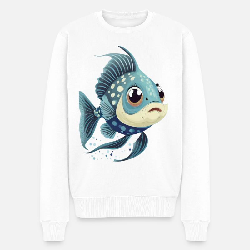 Poisson mignon - Pull Premium bio Homme - blanc