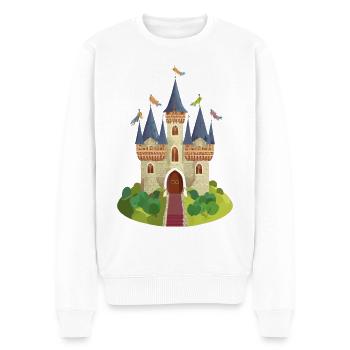 Castle - Men's Premium Organic Jumper - white - Front - Thijin (182cm)