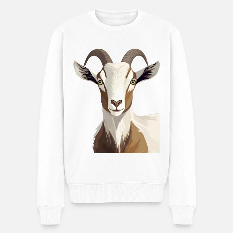 Chèvre - Pull Premium bio Homme - blanc