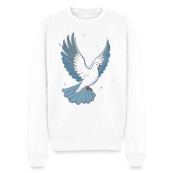 Colombe de la paix - Pull Premium bio Homme - blanc - Devant - Thijin (182cm)