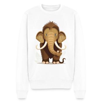 Mammoth - Men's Premium Organic Jumper - white - Front - Thijin (182cm)