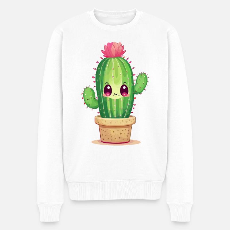 Cactus mignon - Pull Premium bio Homme - blanc