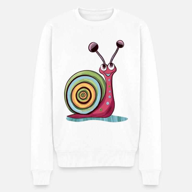 Escargot mignon - Pull Premium bio Homme - blanc
