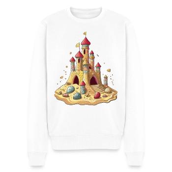Château de sable - Pull Premium bio Homme - blanc - Devant - Thijin (182cm)