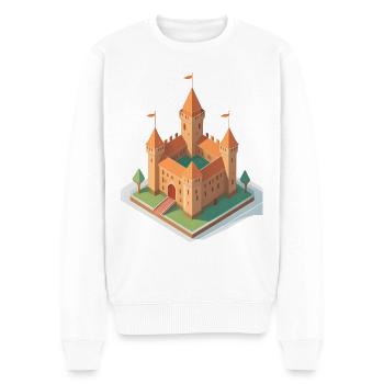 Medieval castle - Men's Premium Organic Jumper - white - Front - Thijin (182cm)