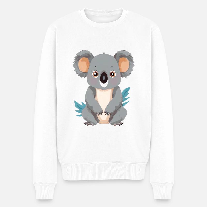 Ours Koala mignon - Pull Premium bio Homme - blanc