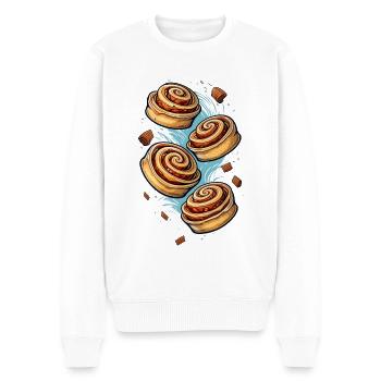Cinnamon rolls - Men's Premium Organic Jumper - white - Front - Thijin (182cm)