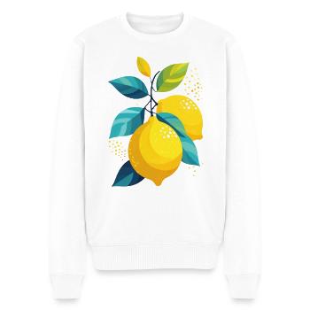 Lemons - Men's Premium Organic Jumper - white - Front - Thijin (182cm)