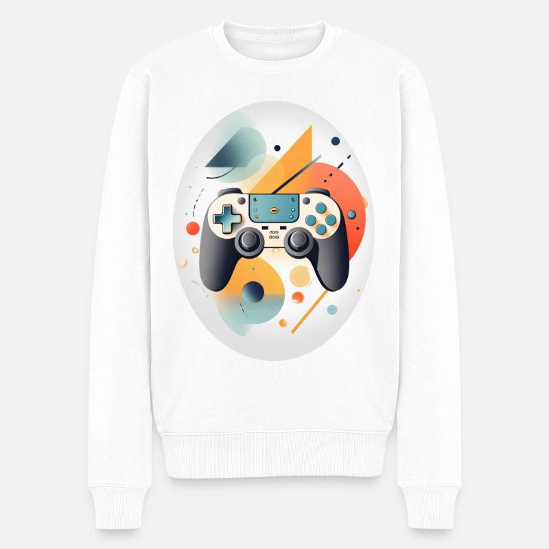 Controller für Videospiele - Männer Premium Bio Pullover - Weiß