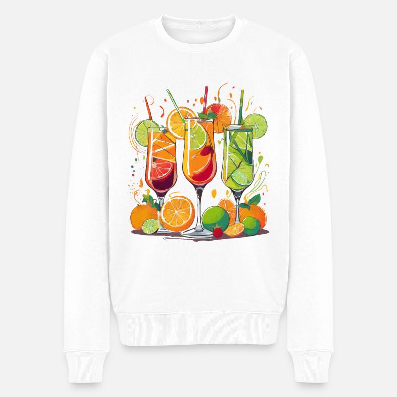 Cocktails - Pull Premium bio Homme - blanc