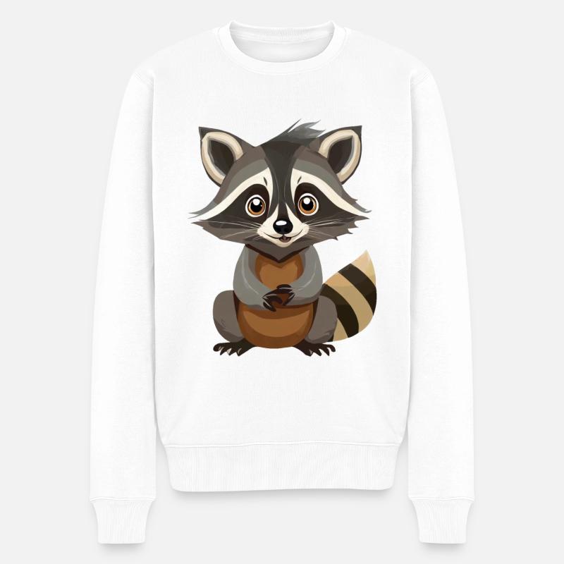 Raton laveur mignon - Pull Premium bio Homme - blanc