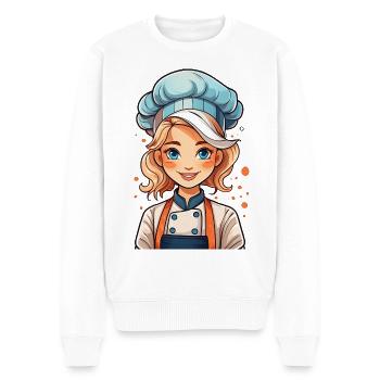 Attractive cook or baker - Men's Premium Organic Jumper - white - Front - Thijin (182cm)