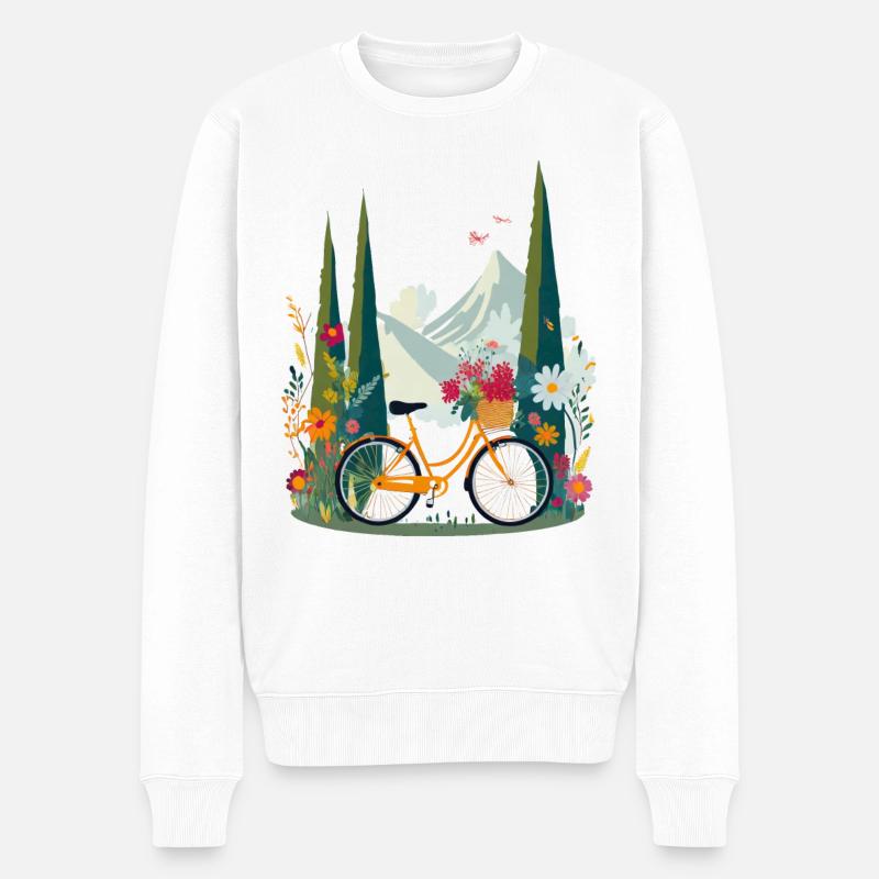 Excursion à vélo - Pull Premium bio Homme - blanc