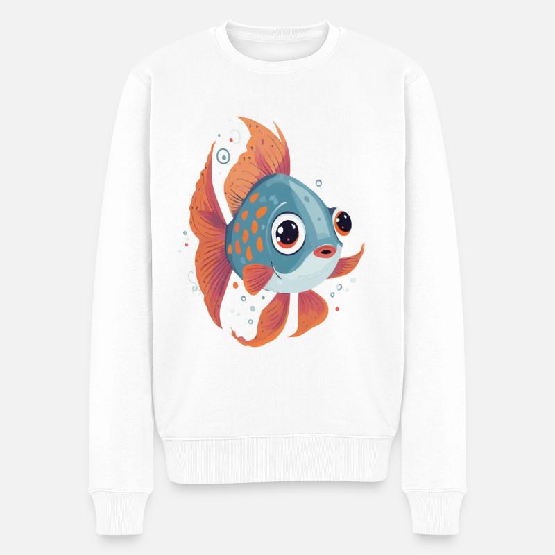 Poisson - Pull Premium bio Homme - blanc