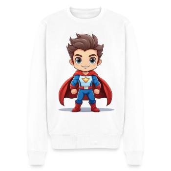 Super-héros - Pull Premium bio Homme - blanc - Devant - Thijin (182cm)